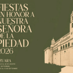 Cartel de fiestas en honor a nuestra señora de la piedad 2026 en Azuara