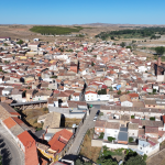 Vista aérea del pueblo de Azuara